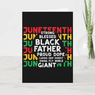 Cartão Juneteenth Dia dos Pais Negros Pai Africano Negro