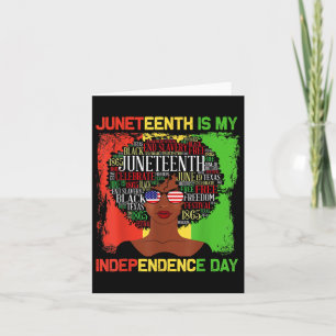 Cartão Juneteenth É Meu Dia Da Independência Mulheres Neg
