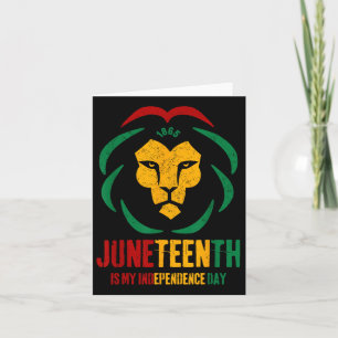 Cartão Juneteenth É Meu Dia Da Independência Rei Negro Pa