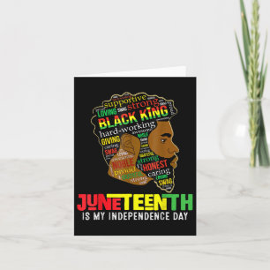 Cartão Juneteenth É Meu Dia Da Independência Rei Negro Pa