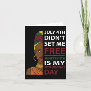 Cartão Juneteenth é o meu dia da independência 