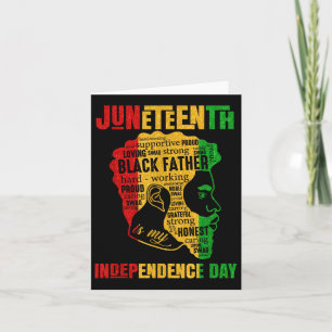 Cartão Juneteenth é o meu dia da independência Pai negro