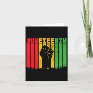 Cartão Juneteenth História Negra Afro Americano Africano 