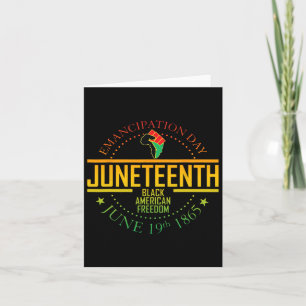 Cartão Juneteenth Liberdade Afro-Americana História Negra