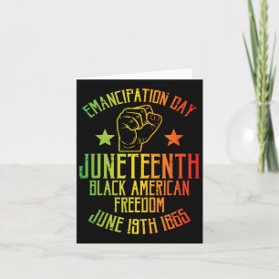 Cartão Juneteenth Liberdade Americana Negra 19 de Junho E