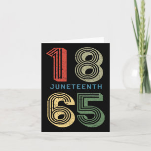 Cartão Juneteenth Livre desde 1865 Melanina Ancestral Bla