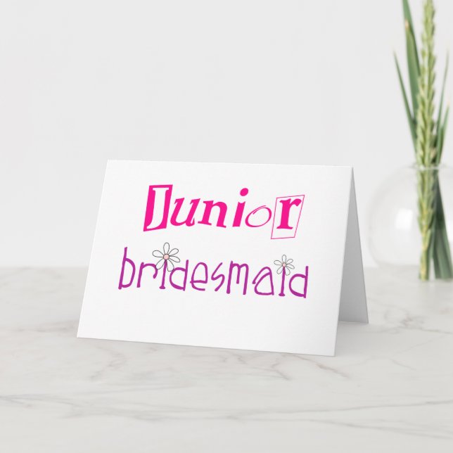 Cartão Junior Bridesmaid (Frente)
