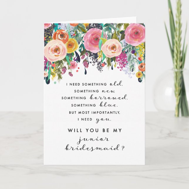 Cartão Junior Bridesmaid Proposal Card, Ashley Collection (Frente)