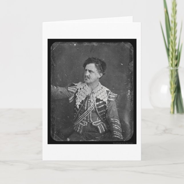 Cartão Junius Booth Daguerreotype 1850 (Frente)