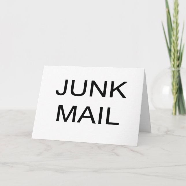 Cartão JUNK MAIL Greeting Card, envelopes included (Frente)