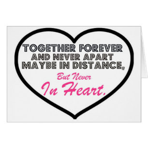 Cartão Junto para sempre & nunca distante .......