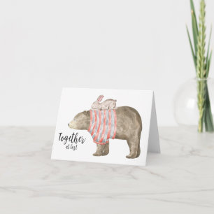 Cartão Juntos pelo menos, Bear e Bunny