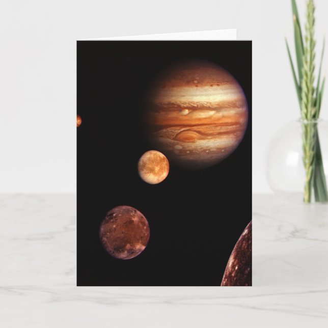 Cartão Jupiter Galilean Satellites NASA (Frente)