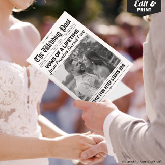Cartão Juramento de Diversão Personalizado Jornal de Casa