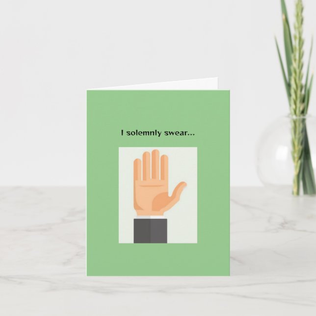 Cartão Juro solenemente (Frente)
