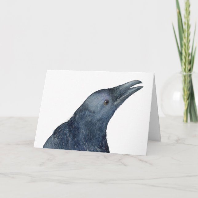 Cartão Just a Friendly Caw Folded Greeting Card (Frente)