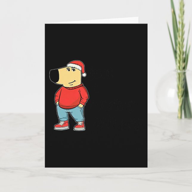 Cartão Just A Low-key Chill Dog Guy, My New Character Mem (Frente)