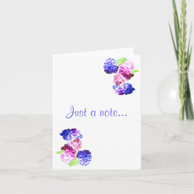 Cartão "Just a note" greeting card (Frente)