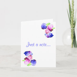 Cartão "Just a note" greeting card
