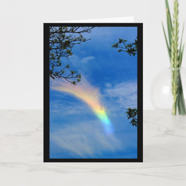 Cartão Just A Note To Brighten Your Day With A Rainbow (Frente)