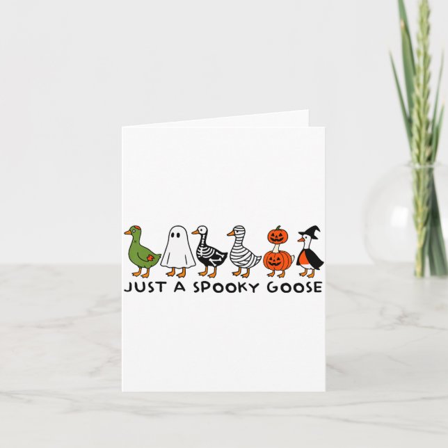 Cartão Just A Soky Goose Funny Halloween Silly Animal Wit (Frente)