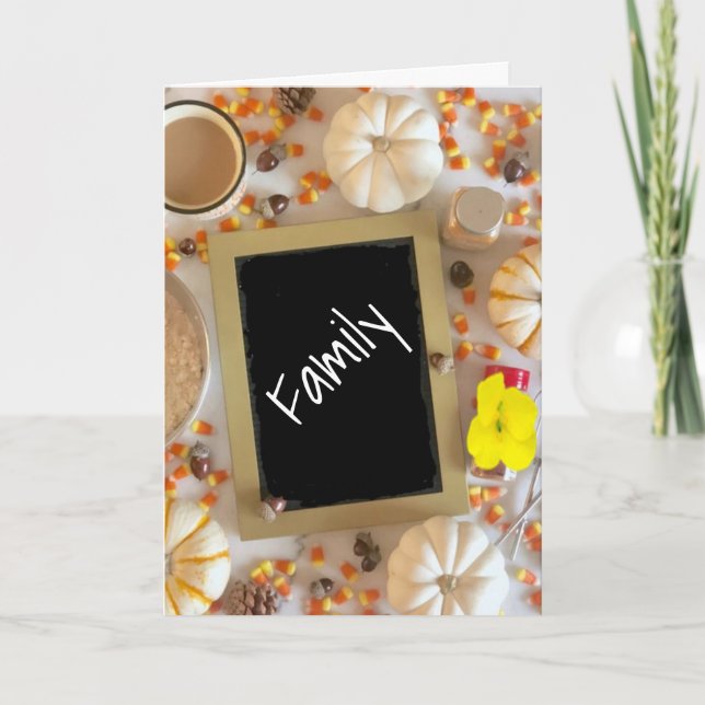 CARTÃO JUST FOR ***FAMILY*** THIS THANKSGIVING HOLIDAY (Frente)