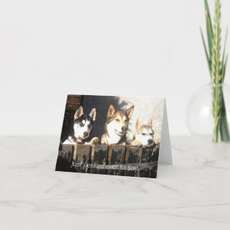 Cartão Just peeked over to say..