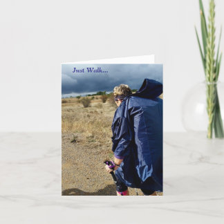 Cartão Just Walk...Encouraging Note Cards