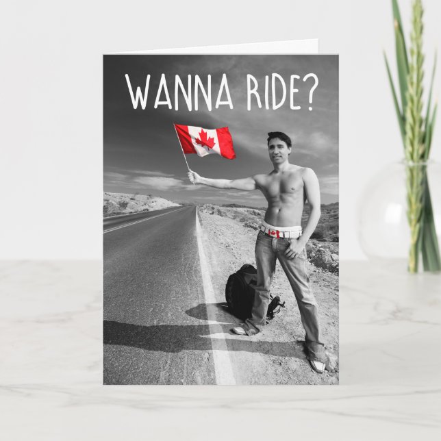 Cartão JUSTIN TRUDEAU: Wanna Ride (Frente)