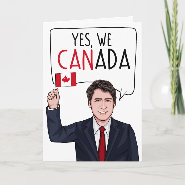 Cartão JUSTIN TRUDEAU: Yes We Canada (Frente)