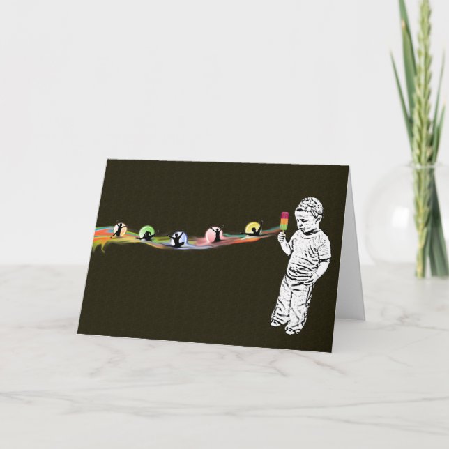 Cartão Justin's Popsicle Rainbow Note Card (Frente)