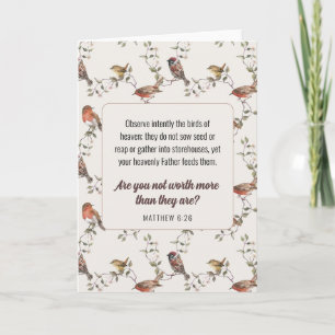 Cartão JW, Matthew 6:26   Saudação JW