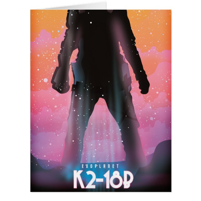 Cartão K2-18b arte espacial exoplanetária (Frente)