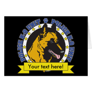 Cartão K9 belga Malinois