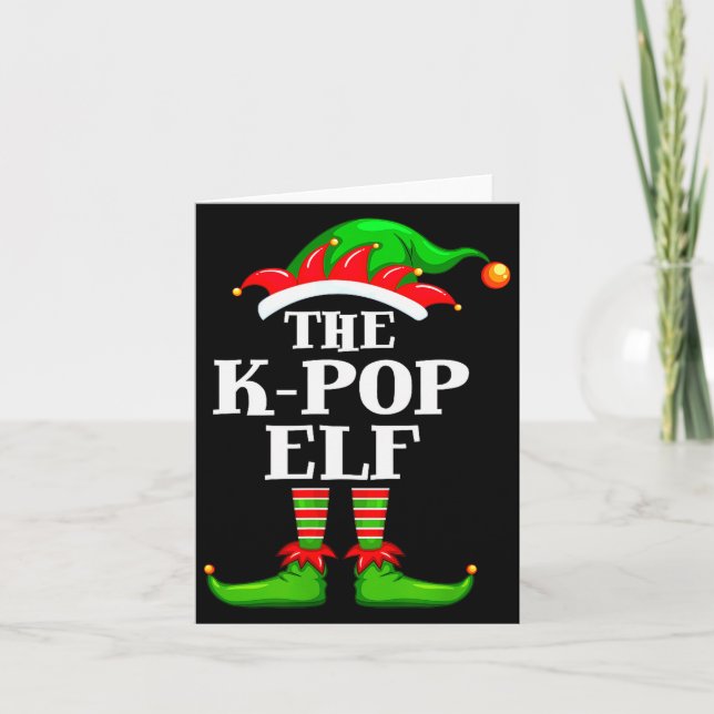 Cartão K-p Elf Matching Family Group Christmas Party Pyja (Frente)