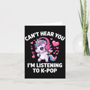 Cartão K-p Não Posso Ouvir Você Estou Ouvindo K-p K P Kaw
