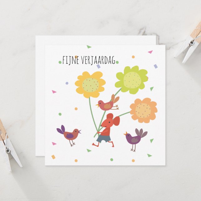 Cartão kaart felicitatie (Frente/Verso In Situ)