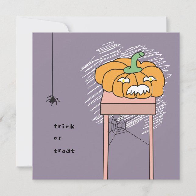 Cartão kaart tafeltje halloween (Frente)