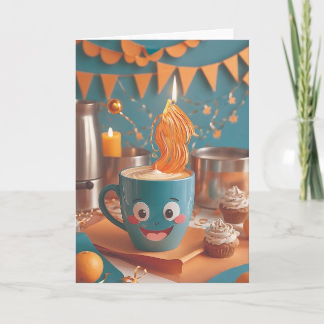 Cartão Kaffee Break Birthday Cheer (Frente)