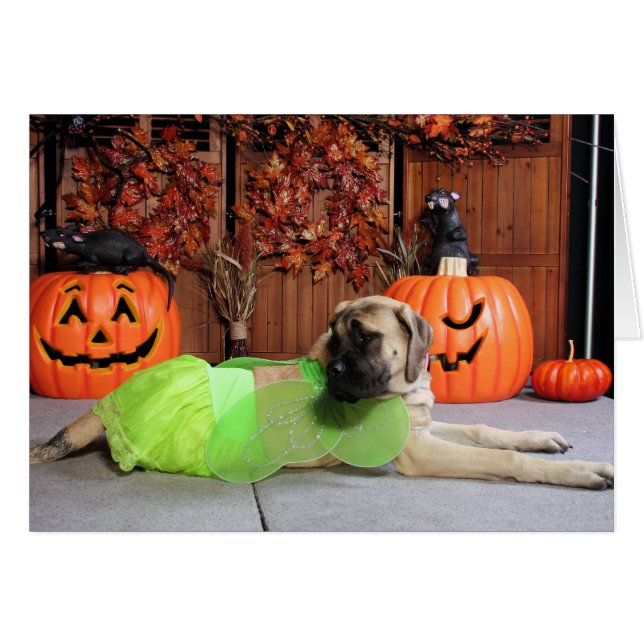 Cartão Kahlua - Mastiff inglês - Phiathep (Frente Horizontal)