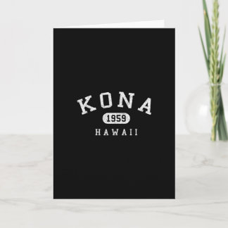 Cartão Kailua-kona Hawaii Retro Varsity Arched Text Vinta