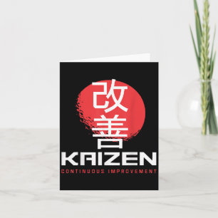 Cartão Kaizen Continuous Melhoramento Kai Zen Mot Japonês