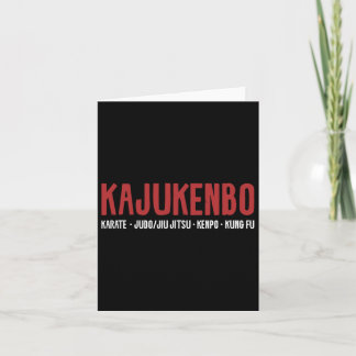 Cartão Kajukenbo Karate Judo Jiu Jitsu Kenpo Kung Fu
