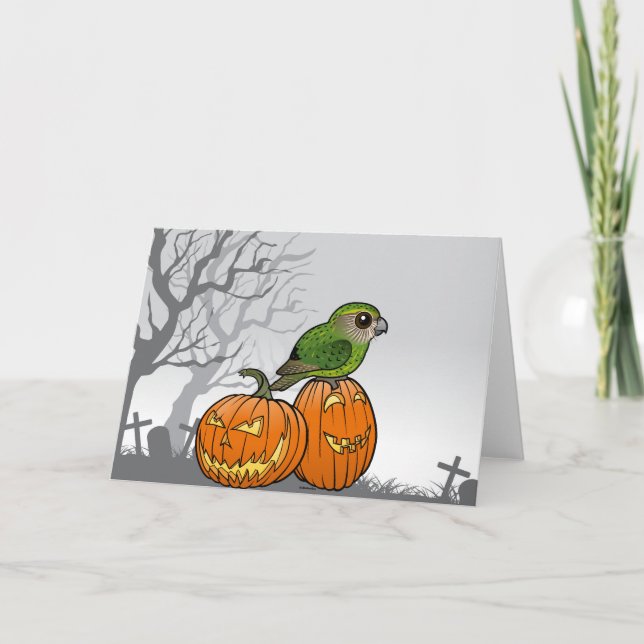 Cartão Kakapo Halloween (Frente)
