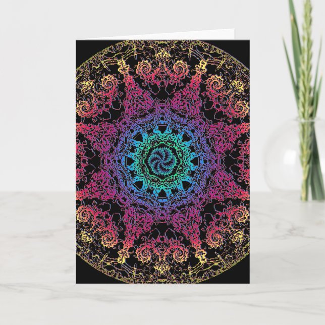 Cartão Kala Chakra Mandala (Frente)