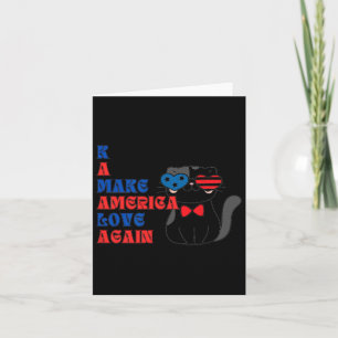 Cartão Kamala-cat! Faça com que a América ame de novo Rou