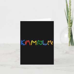 Cartão Kamala Cat Lettering Positive Funny Gifts