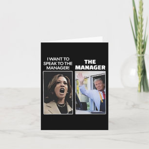 Cartão Kamala Eu Quero Falar Com O Gerente Trump Mcdona
