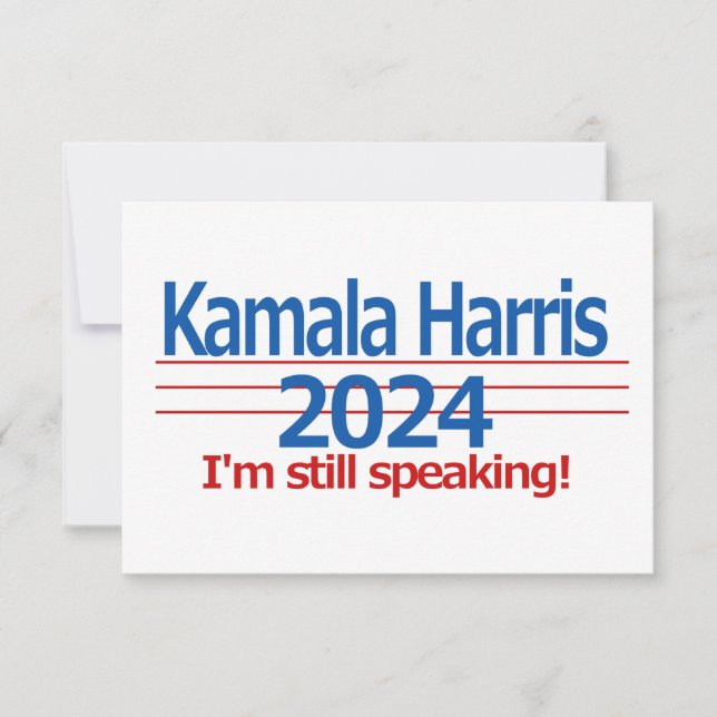 Cartão Kamala Harris 2024 Ainda estou falando! (Frente)