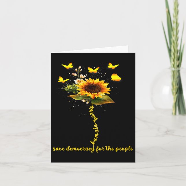 Cartão Kamala Harris 2024 Salva A Democracia Para As Pess (Frente)